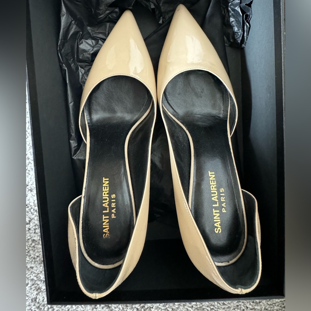 Saint Laurent Paris Nude Heels. Size 39.5 - Picture 3 of 8